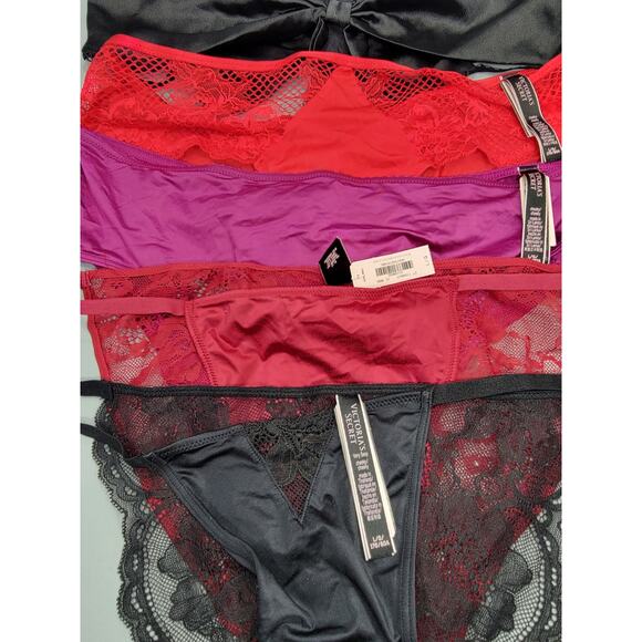 5 Pairs Victorias Secret Brazilian Cheeky Panty Sexy Lace NWT Size L NEW! - Picture 3 of 10